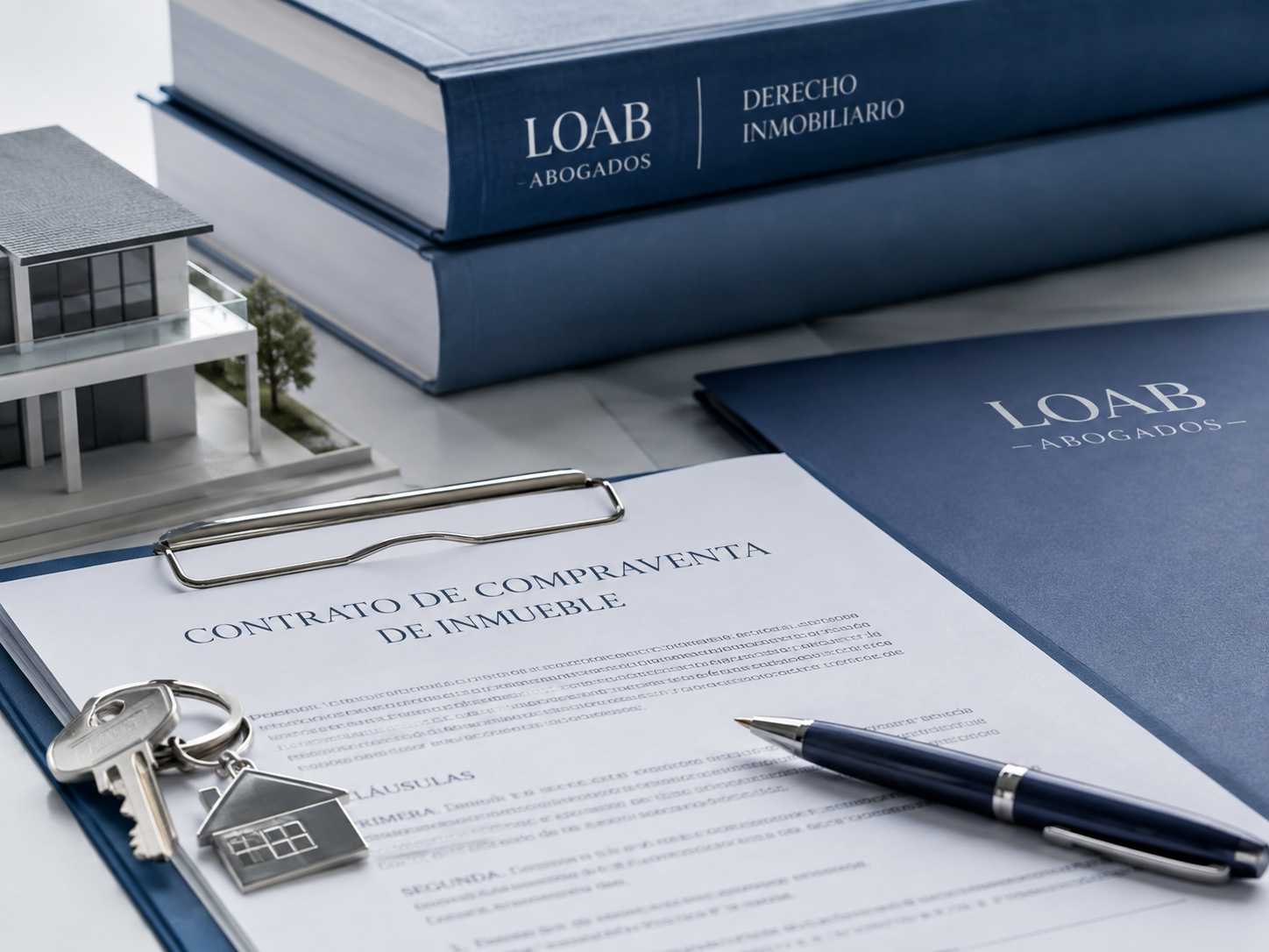 Contrato de compraventa inmobiliaria con documentación legal